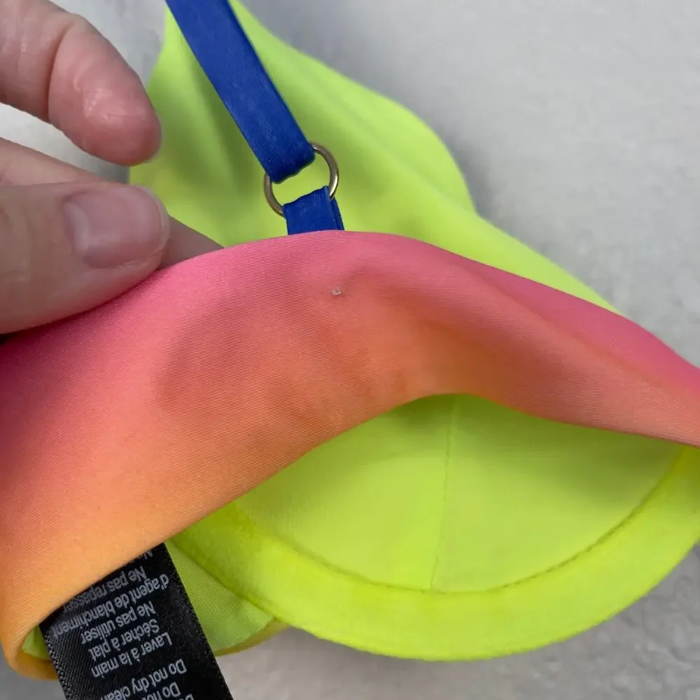 Beach Riot Camilla Bikini Top Rainbow Size XS‎ Summer Beachwear Swim